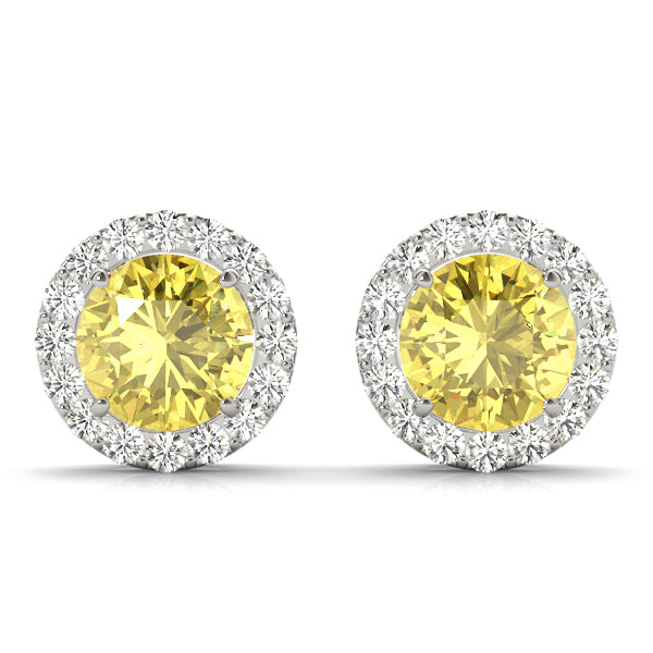 Round Halo Studs