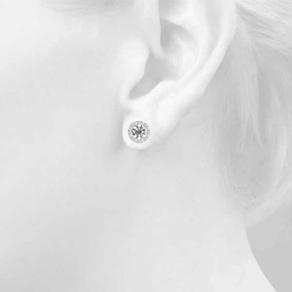 Round Halo Studs