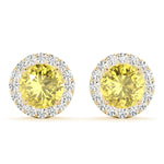 Round Halo Studs