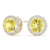 Round Halo Studs