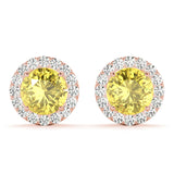 Round Halo Studs