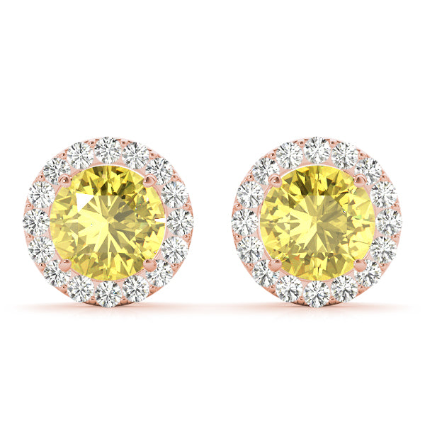 Round Halo Studs
