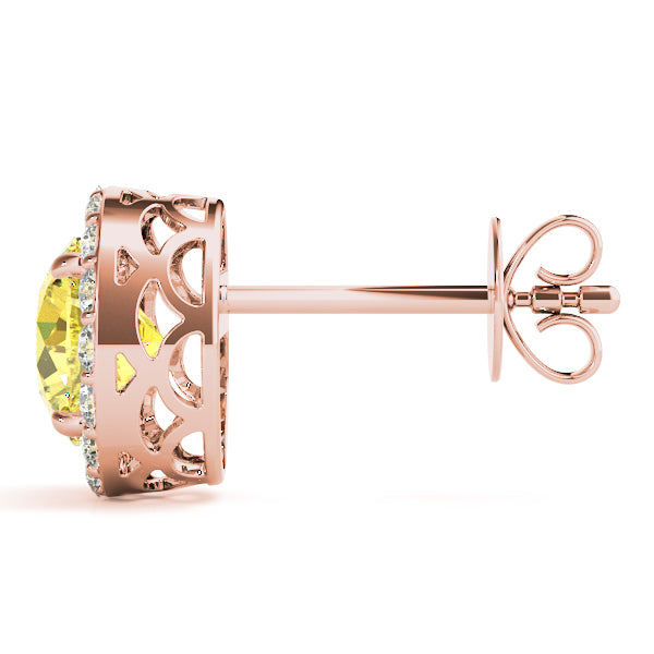 Round Halo Studs