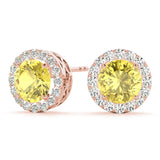 Round Halo Studs