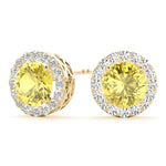 Round Halo Studs