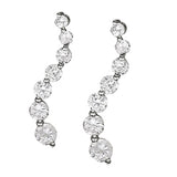 Natural Diamond Journey Drop Earrings