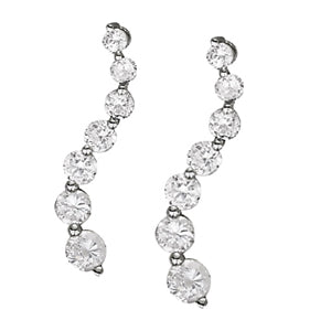 Lab Grown Diamond Journey Drop Earrings