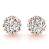 Natural Diamond Cluster Studs