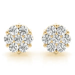 Natural Diamond Cluster Studs