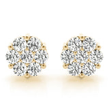 Natural Diamond Cluster Studs