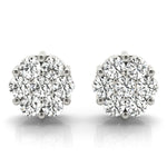 Natural Diamond Cluster Studs