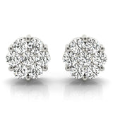 Natural Diamond Cluster Studs