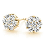Lab Grown Diamond Cluster Studs