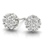 Lab Grown Diamond Cluster Studs