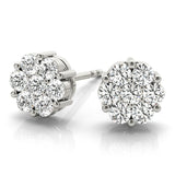 Lab Grown Diamond Cluster Studs