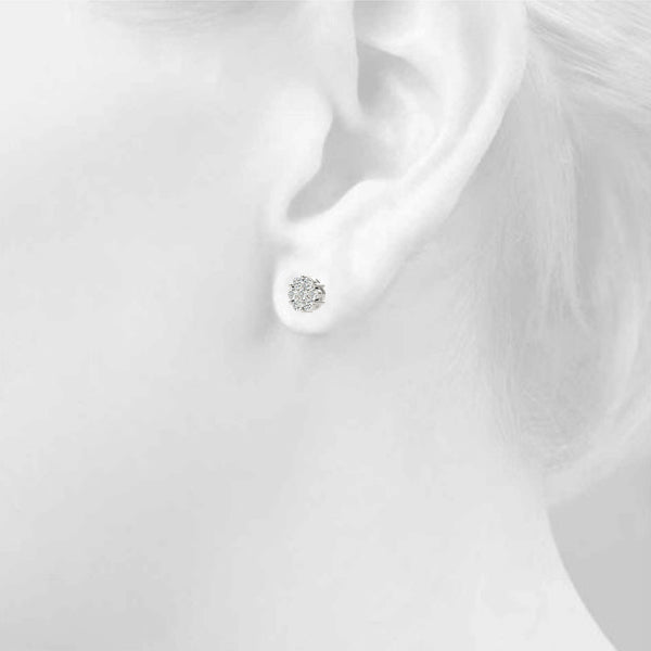 Lab Grown Diamond Cluster Studs