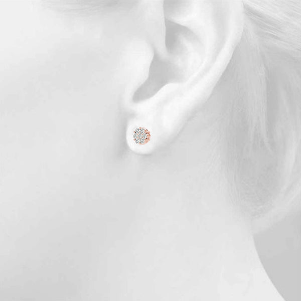 Lab Grown Diamond Cluster Studs