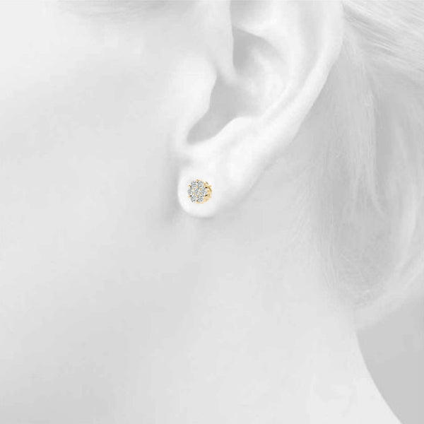 Lab Grown Diamond Cluster Studs