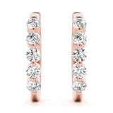 Diamond Shared-Prong Huggie Earrings