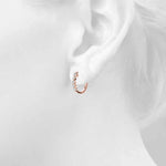 Diamond Shared-Prong Huggie Earrings