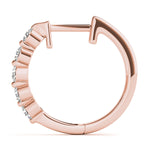 Diamond Shared-Prong Huggie Earrings