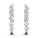 Lab Grown Diamond Shared-Prong Huggie Earrings