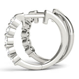 Diamond Shared-Prong Huggie Earrings