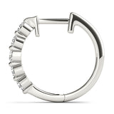 Lab Grown Diamond Shared-Prong Huggie Earrings