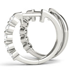 Diamond Shared-Prong Huggie Earrings