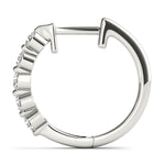 Diamond Shared-Prong Huggie Earrings