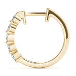 Diamond Shared-Prong Huggie Earrings