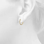 Diamond Shared-Prong Huggie Earrings