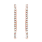 Front Only Round Vault Lock Hoop Earrings