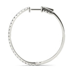 Front Only Round Vault Lock Hoop Earrings