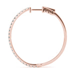 Front Only Round Vault Lock Hoop Earrings