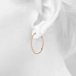 Front Only Round Vault Lock Hoop Earrings