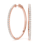 Front Only Round Vault Lock Hoop Earrings
