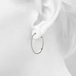 Front Only Round Vault Lock Hoop Earrings