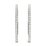 Front Only Round Vault Lock Hoop Earrings