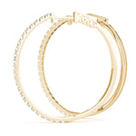 Front Only Round Vault Lock Hoop Earrings