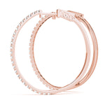 Front Only Round Vault Lock Hoop Earrings