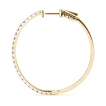 Front Only Round Vault Lock Hoop Earrings