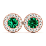 Vintage Inspired Round Halo Studs