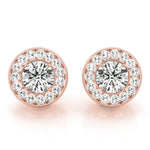 Vintage Inspired Round Halo Studs