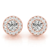 Vintage Inspired Round Halo Studs