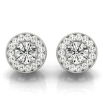 Vintage Inspired Round Halo Studs