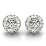 Vintage Inspired Round Halo Studs