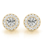 Vintage Inspired Round Halo Studs