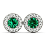 Vintage Inspired Round Halo Studs