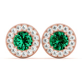 Vintage Inspired Round Halo Studs